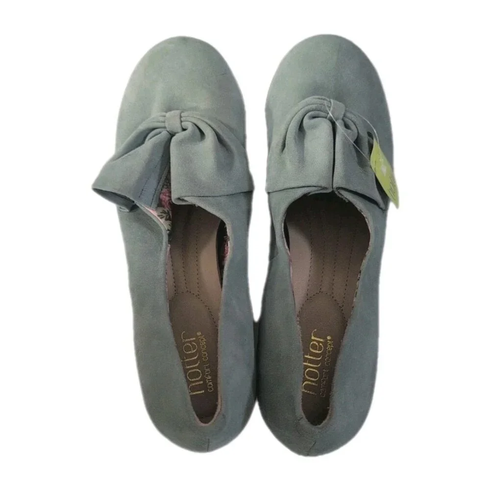 Hotter Donna Shoes‎ Size 11 (EU 43) Aqua Blue Suede Kitten Heel - New